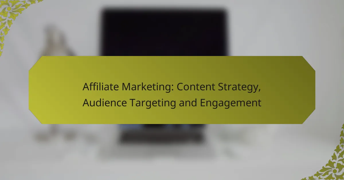 Affiliate Marketing: Content Strategy, Audience Targeting and Engagement