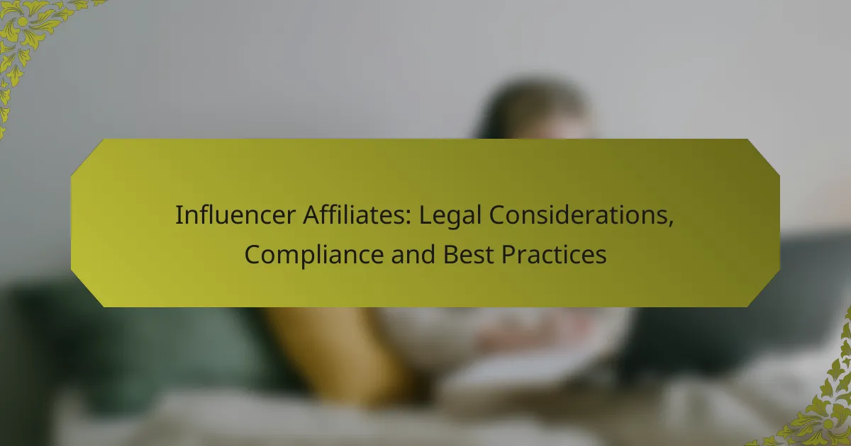 Influencer Affiliates: Legal Considerations, Compliance and Best Practices