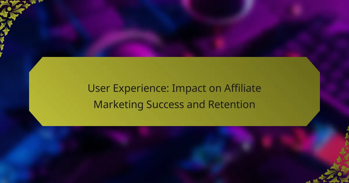 User Experience: Impact on Affiliate Marketing Success and Retention