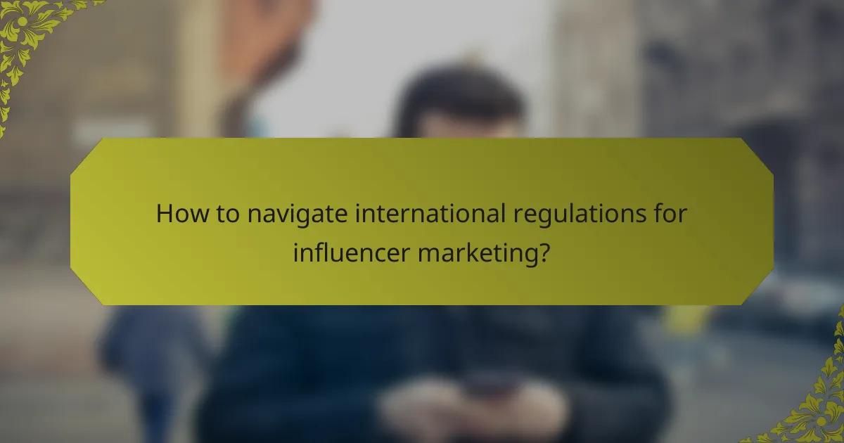 How to navigate international regulations for influencer marketing?